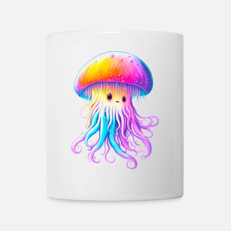Méduses amicales - Mug blanc - blanc