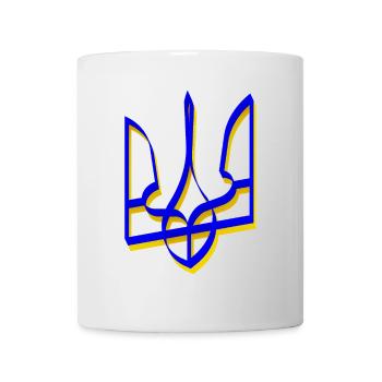 Ukraine Wappen Dreizack Gerfalke Trident Band V1 - Tasse - Weiß - Vorne
