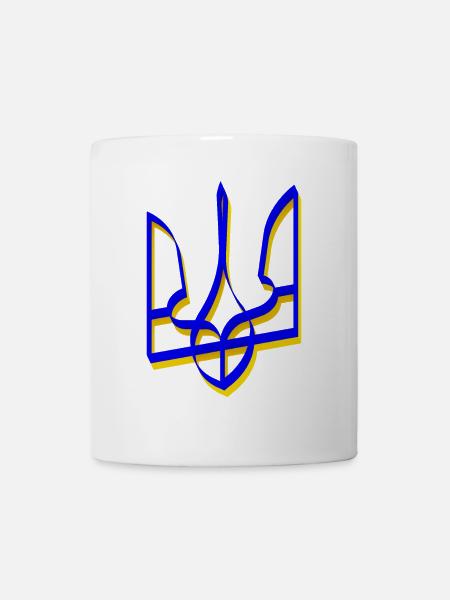 Armoiries de l’Ukraine Trident Gerfalcon Trident Volume V1 - Mug blanc - blanc