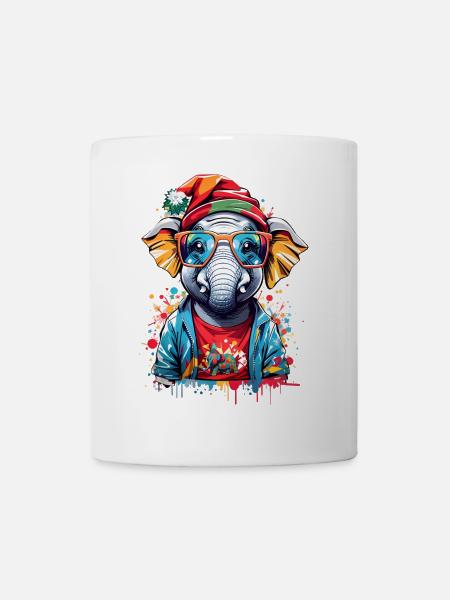 Coole Elefant - Tasse - Weiß