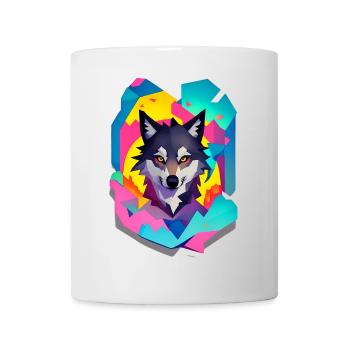 Wolf - Tasse - Weiß - Vorne