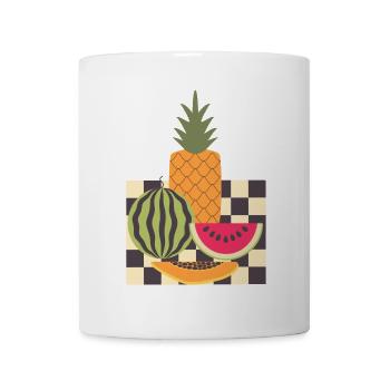 Abstrakte Frucht und Geometrie - Tasse - Weiß - Vorne