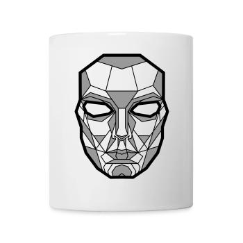 Geometrische Skelettmaske - Tasse - Weiß - Vorne