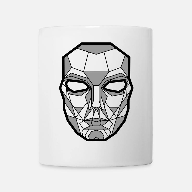 Masque de squelette géométrique - Mug blanc - blanc