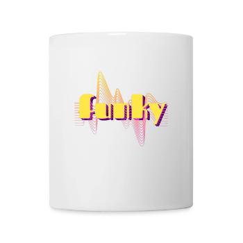 funky - Mug blanc - blanc - Devant