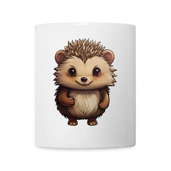 hérisson mignon - Design doux - joyeux - Mug blanc - blanc - Devant