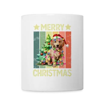 Merry Christmas Dog Golden Retriever - Mug - white - Front
