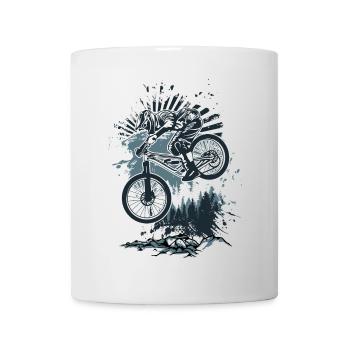 Dirt Bike Splash Forest Jump - Tasse - Weiß - Vorne