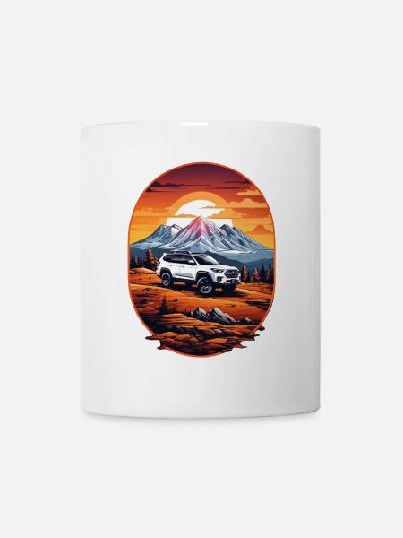 Véhicule tout-terrain 4x4 - Mug blanc - blanc
