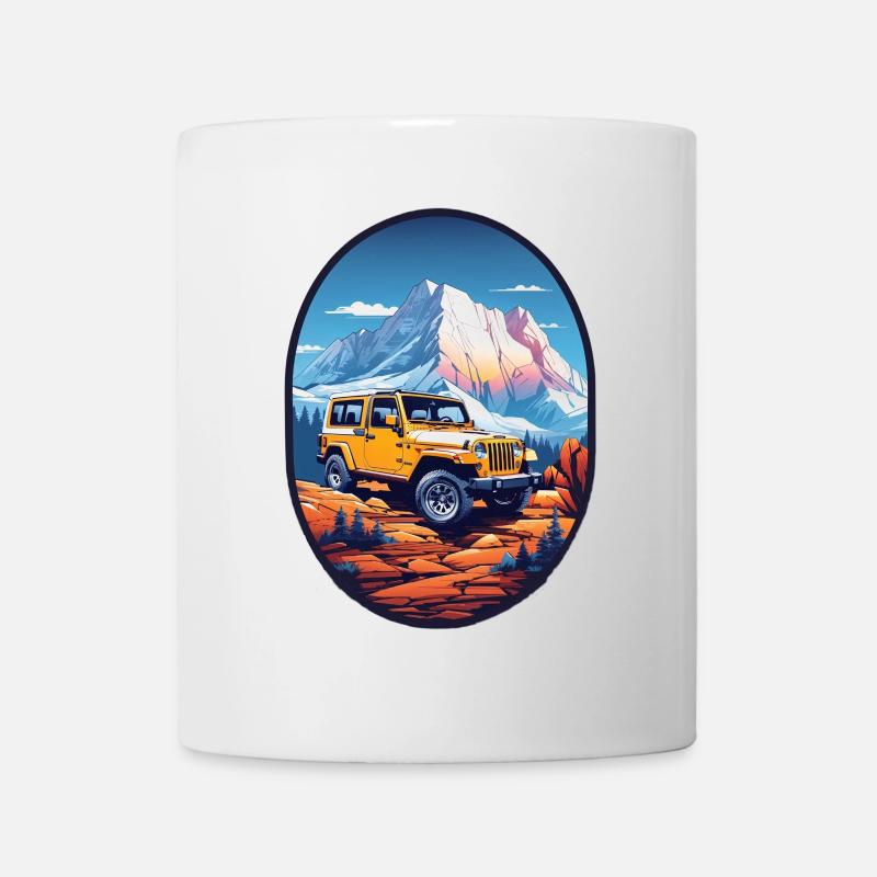 Véhicule tout-terrain 4x4 - Mug blanc - blanc