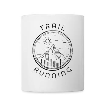 Trail Running Mountains Forest Sun - Mug - white - Front