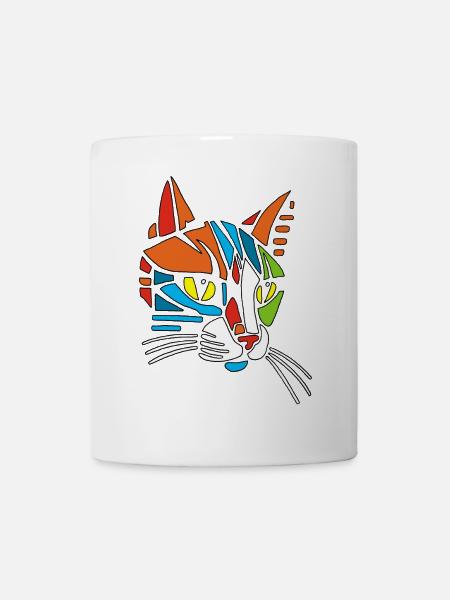 Chat tribal - Mug blanc - blanc