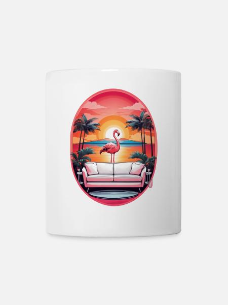 Flamingo Sofa - Tasse - Weiß