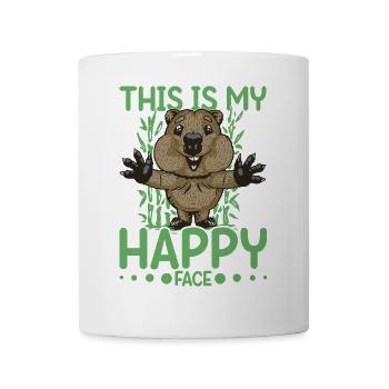 C'est mon visage heureux, Quokka - Mug blanc - blanc - Devant