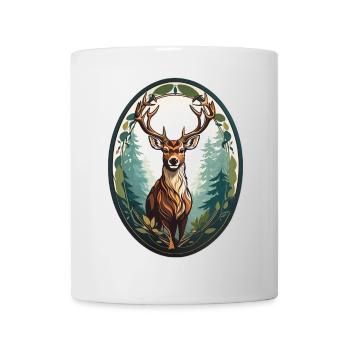 Hirsch - Tasse - Weiß - Vorne