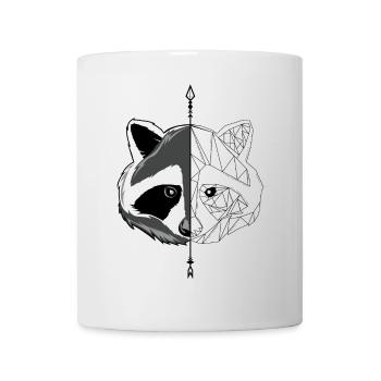 Raton laveur minimaliste - Mug blanc - blanc - Devant