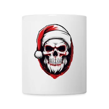 Totenkopf Weihnachtsmann - Tasse - Weiß - Vorne