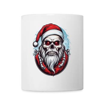 Totenkopf Weihnachtsmann - Tasse - Weiß - Vorne