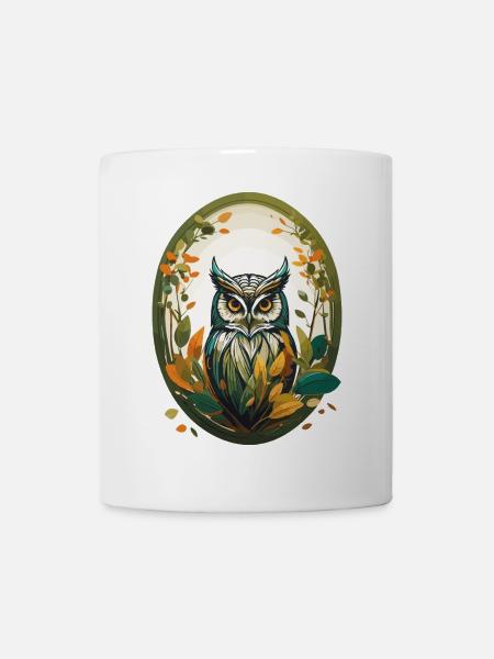 Hibou - Mug blanc - blanc