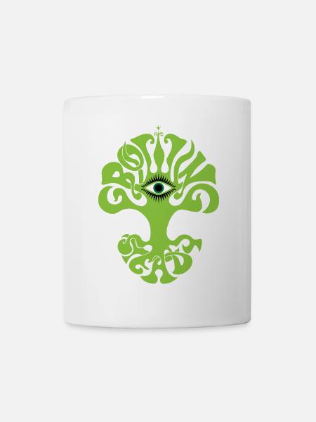 GROWING STEADY TREE EYE PSYCHÉDÉLIQUE JARDIN DES ANNÉES 60 - Mug blanc - blanc