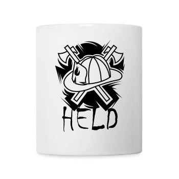 Hero, Firefighter, Firefighter, Symbol, Axe, Hero - Mug - white - Front