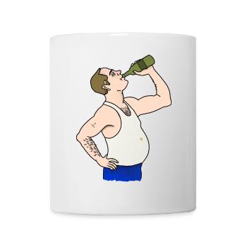 Bierbauch - Tasse - Weiß - Vorne