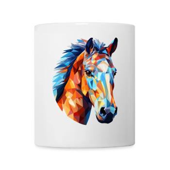 Horse Polygon Horse Head Horses - Mug - white - Front