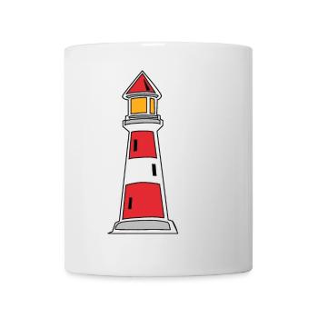 Lighthouse Lake Coast North Sea Signal Nautical - Mug - white - Front