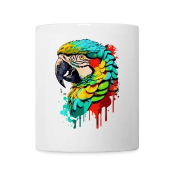 Perroquet coloré - Ara Perroquet - Oiseaux exotiques - Mug blanc - blanc - Devant