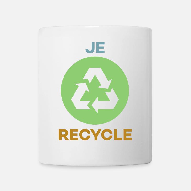 Je Recycle - Mug blanc - blanc