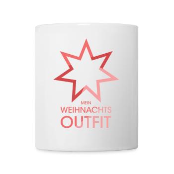 weihnachtsoutfit Symbol Weihnachten Stern Symbol - Tasse - Weiß - Vorne