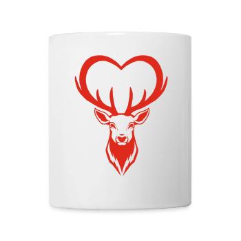 Red Deer Heart - Mug - white - Front