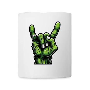 Electric Vibes Hand Gesture Tee - Rock and Roll - Mug - white - Front