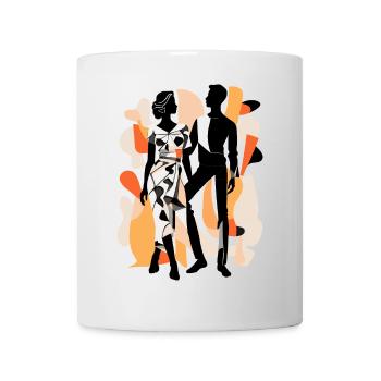 Abstract Art Man and Woman - Mug - white - Front