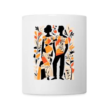 Abstract Art Man and Woman - Mug - white - Front
