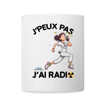 J'peux pas J'ai Radio Citation drôle Radiologie - Mug blanc - blanc - Devant
