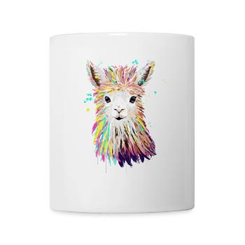 Llama Watercolor - Tasse - Weiß - Vorne