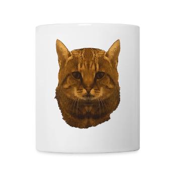 getigerte Katze, gesicht, Besitzer, für jedermann - Tasse - Weiß - Vorne