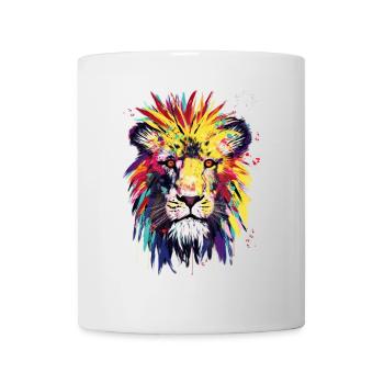 Aquarelle de Lion - Mug blanc - blanc - Devant