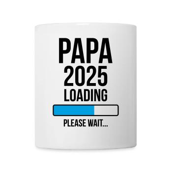 Papa 2025 Loading Bitte warten... - Tasse - Weiß - Vorne