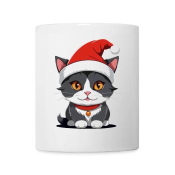 Katze Weihnachten - Tasse - Weiß - Vorne