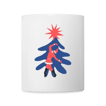 Père Noël dansant - Mug blanc - blanc - Devant