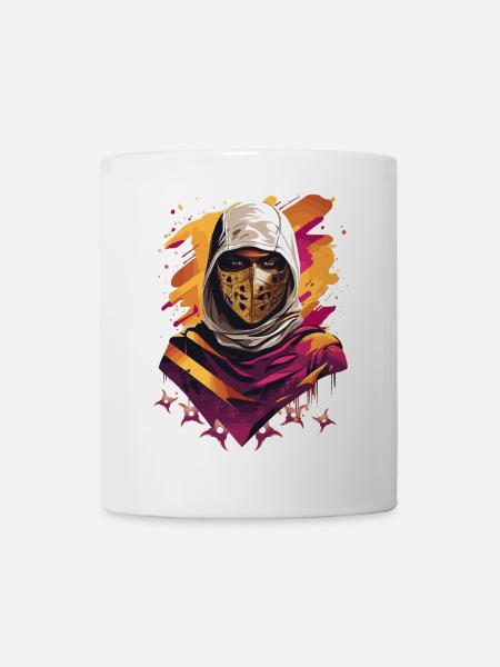 Ninja Samurai Krieger - Tasse - Weiß