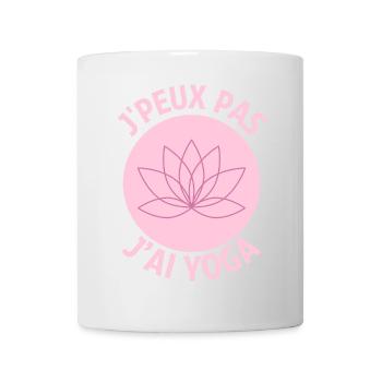 Je peux pas j ai yoga - Mug blanc - blanc - Devant