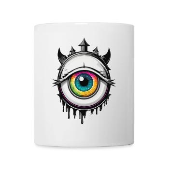 Eye with horns - Mug - white - Front
