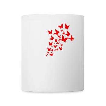 Girl playing saxophone in street art style - Mug - white - Front