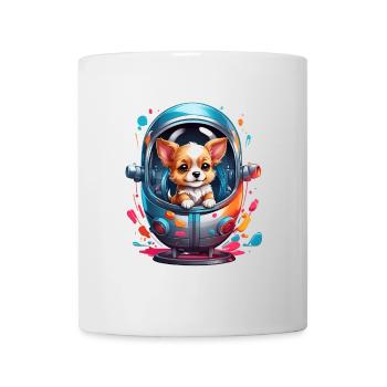 Space puppy in spacesuit - Mug - white - Front