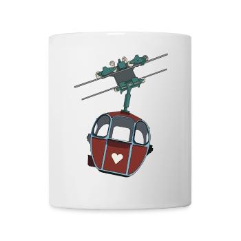 Cable Car Gondola - Red Heart - Mug - white - Front