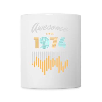 Vintage 1974 74 Retro Birthday Vintage Gift - Mug - white - Front