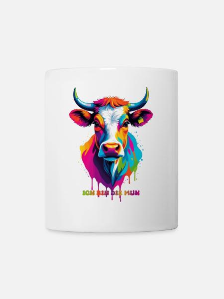 Cute colorful cow - Mug - white